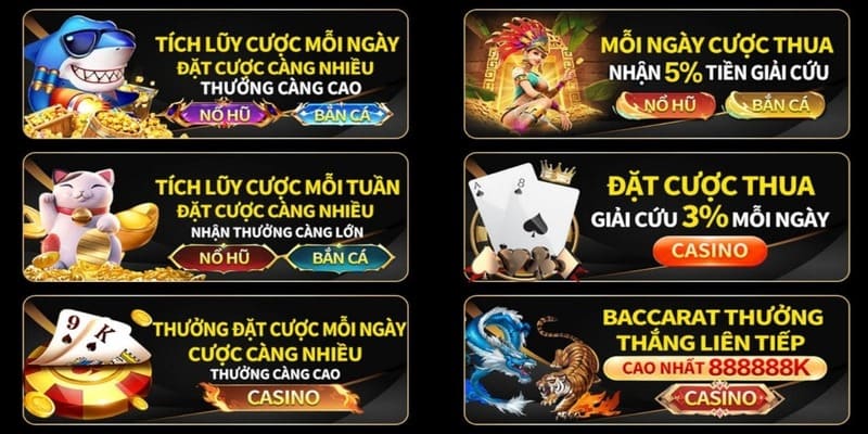 Các khuyến mãi hot dành riêng cho sảnh casino